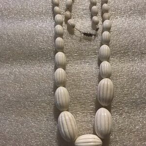 Elegant White ivory Beaded Necklace